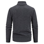Herren Strickjacke mit modernem Zipper und kreativem Muster