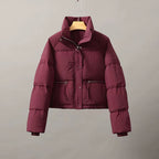 Damen gesteppte Winterjacke mit hohem Kragen und praktischen Taschen R&B