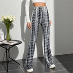 Damen Flared Leggings mit modischem Batik-Design