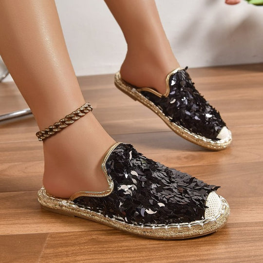 Damen Glitzernde Espadrilles mit bequemer Einlegesohle R&B