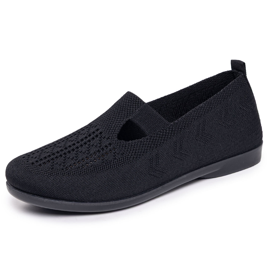 Damen bequeme Slip-On Schuhe mit luftiger Strickoberfläche R&B