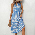 R&B | Kleid mit ethnischem Print und V-Ausschnitt