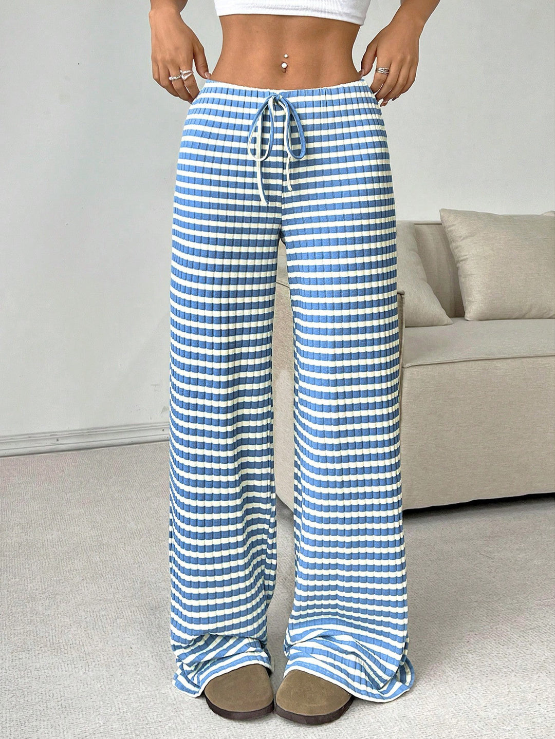 Damen luftige Komfort-Hose mit elastischem Bund und Taschen R&B