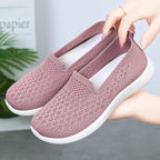 Damen Atmungsaktive Slip-On Freizeitschuhe mit elastischem Design