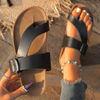 Damen Bequeme Sandalen mit verstellbarem Riemen und anatomischer Fußbettung R&B