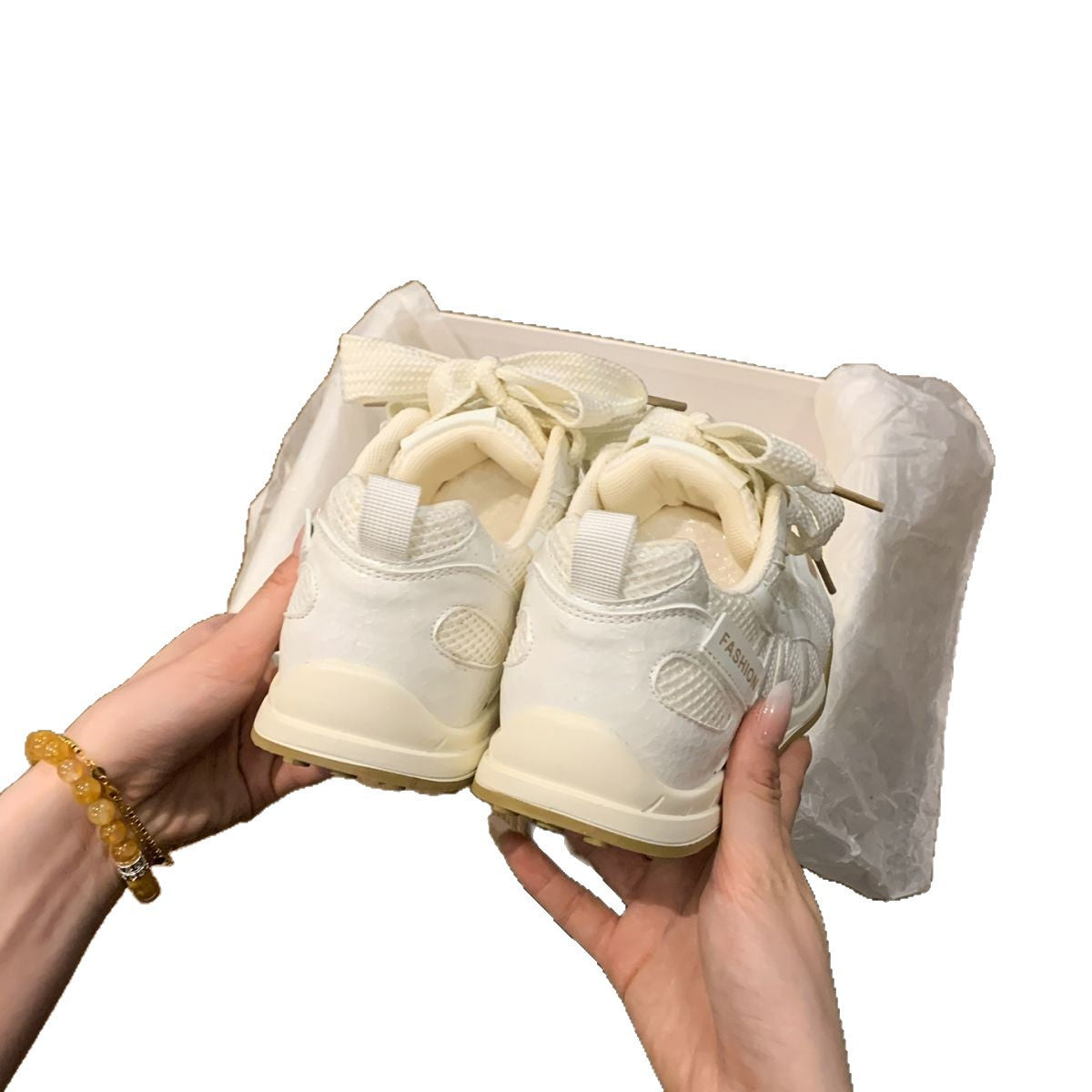 Damen Sneaker mit atmungsaktivem Mesh-Obermaterial und einzigartigem Schleifen-Design