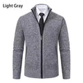 Herren modische Strickjacke mit hohem Kragen und durchgehendem Reißverschluss R&B