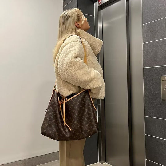 Damen Kuschelige Kurzjacke aus Fleece mit hohem Kragen R&B