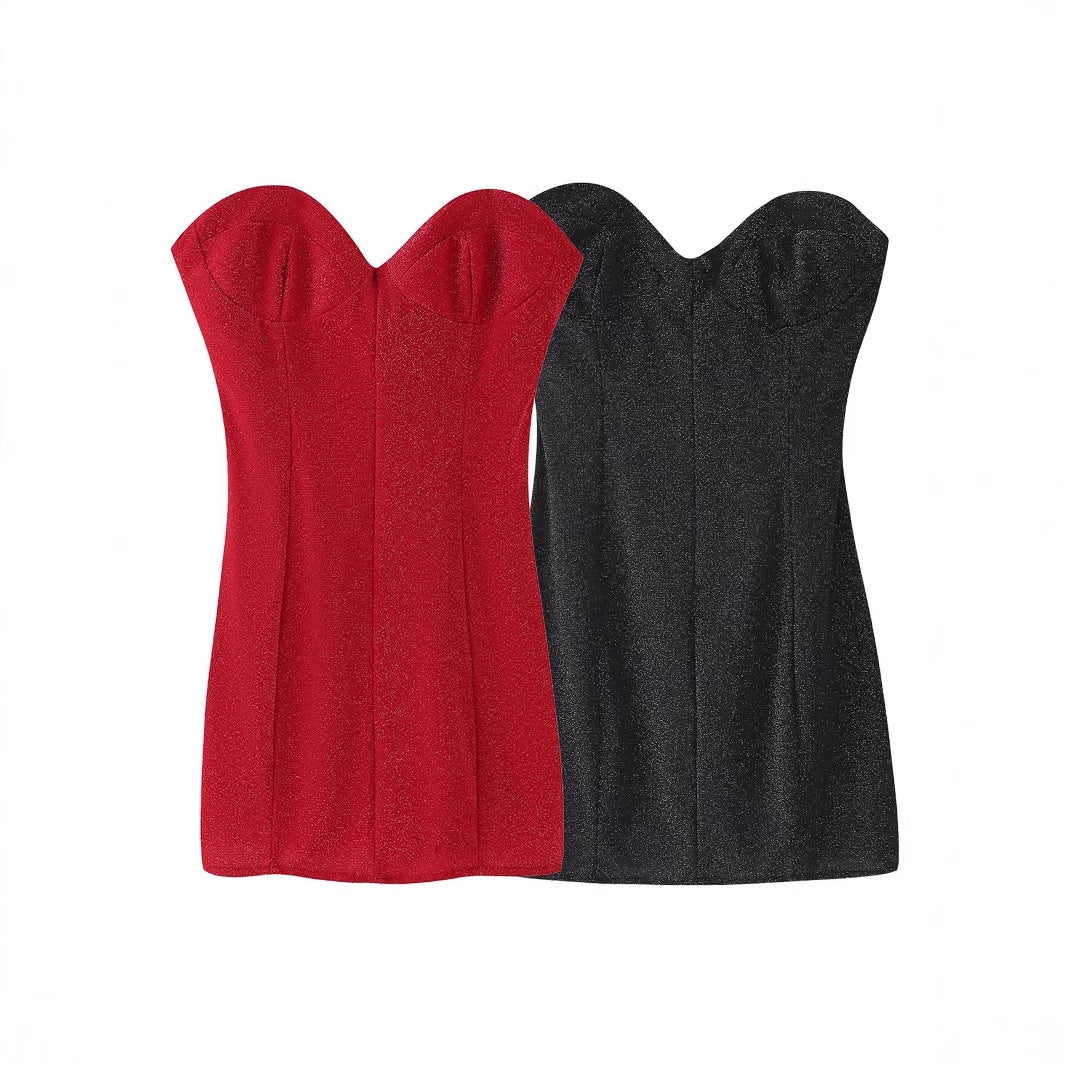 Damen Abendkleid mit schmalem Schnitt und elegantem Herz-Ausschnitt R&B