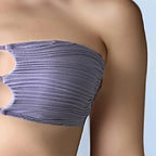 Damen Bandeau-Bikini mit modischen Cut-Out-Details