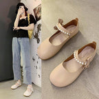 Damen elegante Clogs mit modischem Riemen und dekorativen Perlen R&B