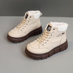Damen Hohe Stiefel mit flauschigem Innenfutter und rutschfester Sohle R&B