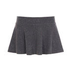 Damen Plissierter Minirock aus weichem Baumwollmix mit elastischem Bund R&B