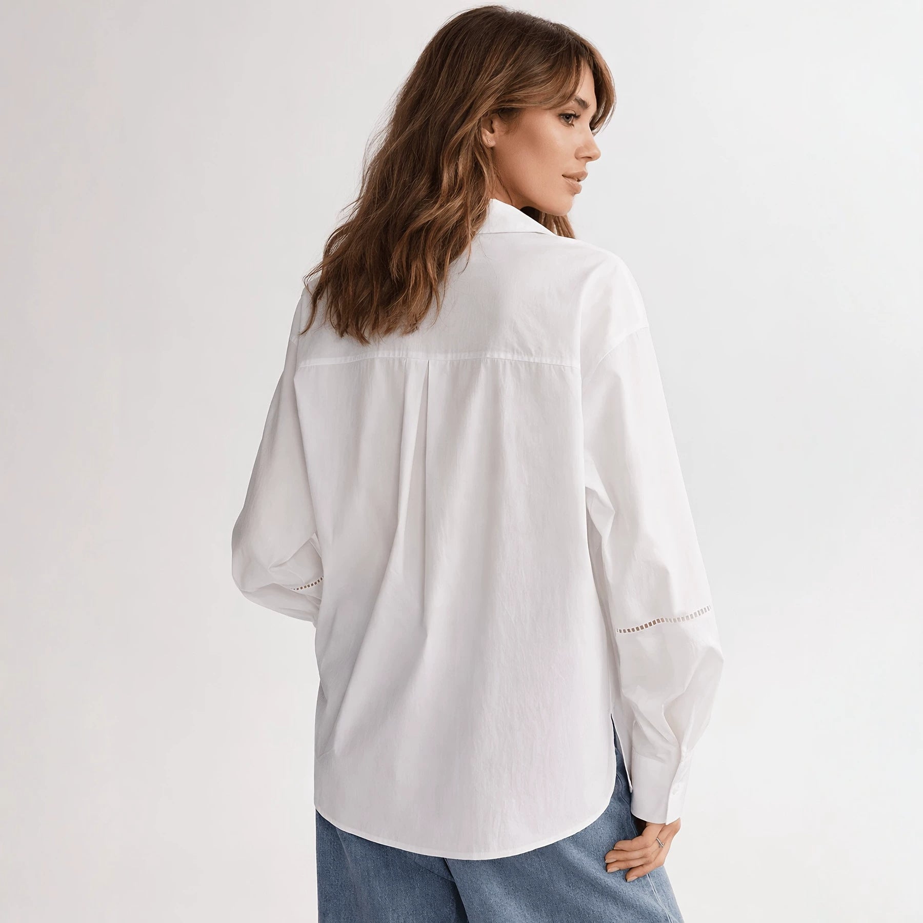 Damen Elegante Bluse mit feinen Stickdetails R&B
