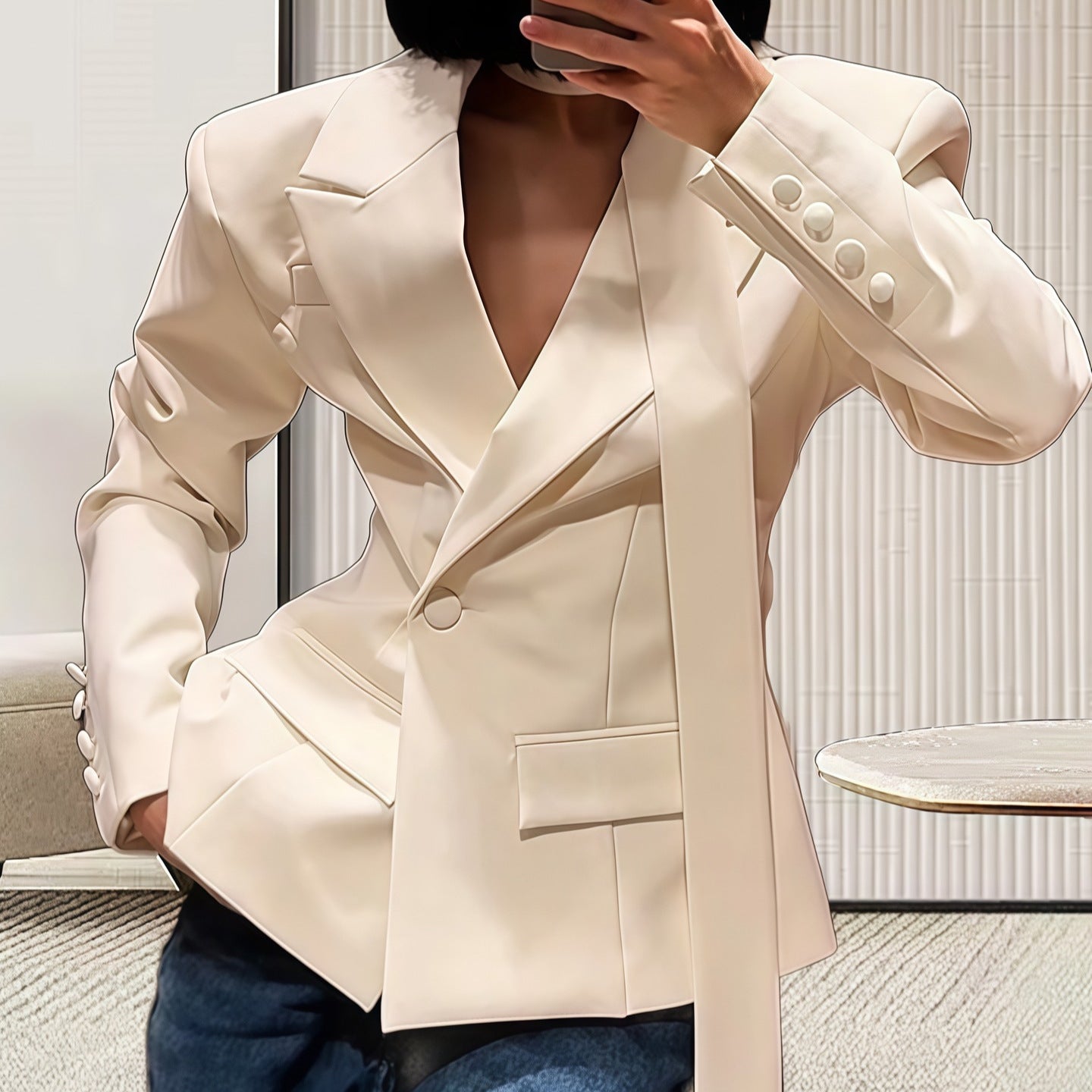 Damen Elegante Blazerjacke im modernen Schnitt R&B
