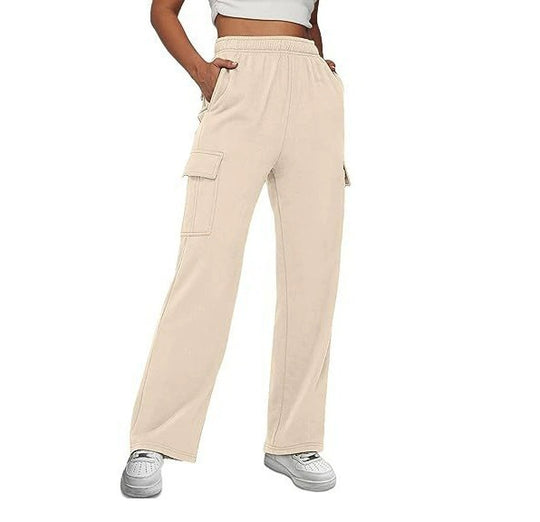 Damen Cargo-Hose mit weitem Bein und praktischen Seitentaschen R&B