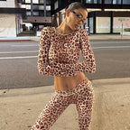 Damen Tierdruck Sport-Set R&B