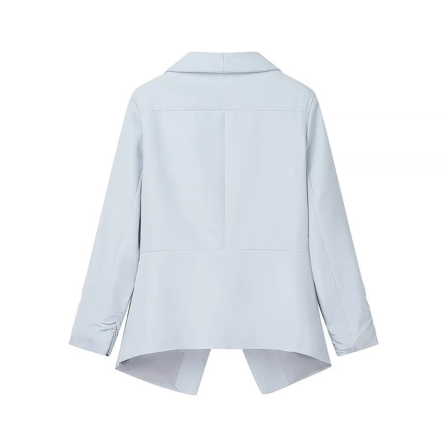Damen elegante Blazerjacke mit lässigem Schnitt und modischem Revers R&B