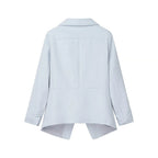 Damen elegante Blazerjacke mit lässigem Schnitt und modischem Revers R&B