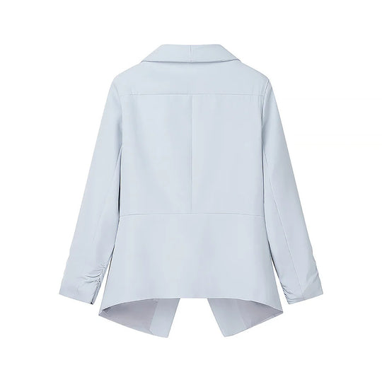 Damen elegante Blazerjacke mit lässigem Schnitt und modischem Revers R&B