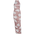 Damen Elegantes Maxikleid mit floralem Muster und Raffungen R&B