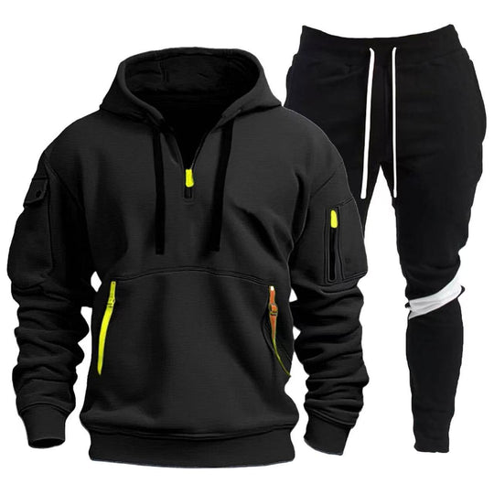 Herren Sportliche Hoodie- und Jogginghosen Kombination R&B