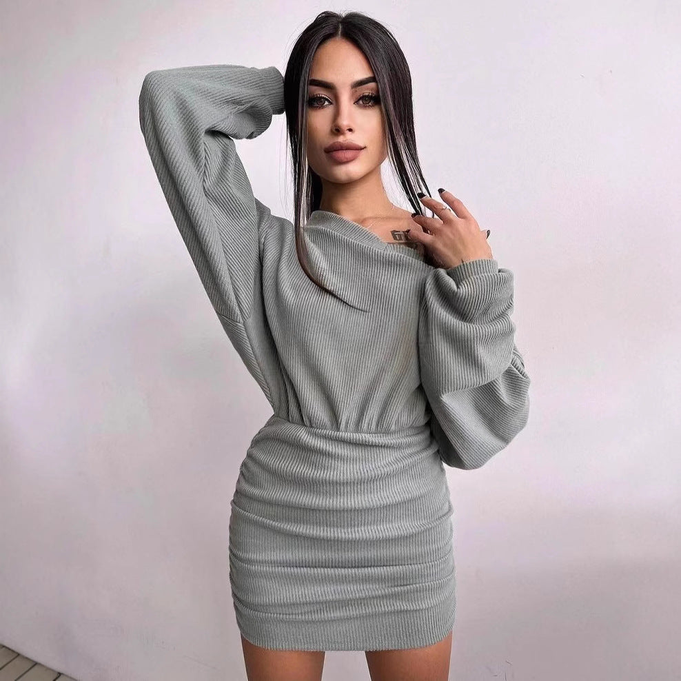 Damen Wickelkleid mit asymmetrischem Schnitt und Rüschendetails R&B
