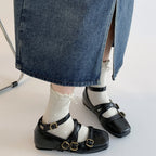 Damen Ballerinas mit dekorativem Riemchendesign R&B