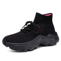Damen Strick-Sneakers mit hohem Kragen und rutschfester Sohle R&B