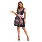 Damen nan traditionelles kurzes Dirndl mit Korsett-Schnürung und Spitzen-Schürze R&B