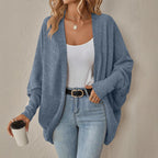 Damen lässiger Strickcardigan mit überschnittenen Schultern und weitem Schnitt R&B