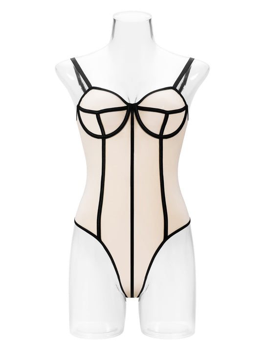 Damen Eleganter Figurformender Bodysuit R&B