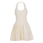Damen Halter-Kleid mit fließendem Rock und floralem Muster R&B