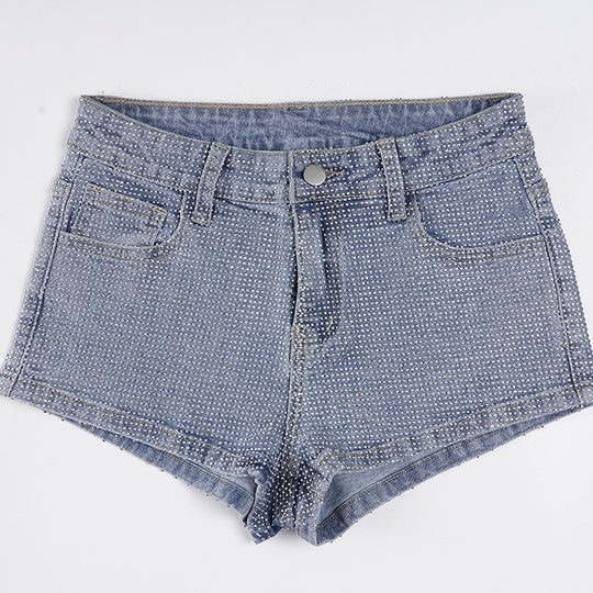 Damen Jeansshorts mit Glitzerakzenten R&B