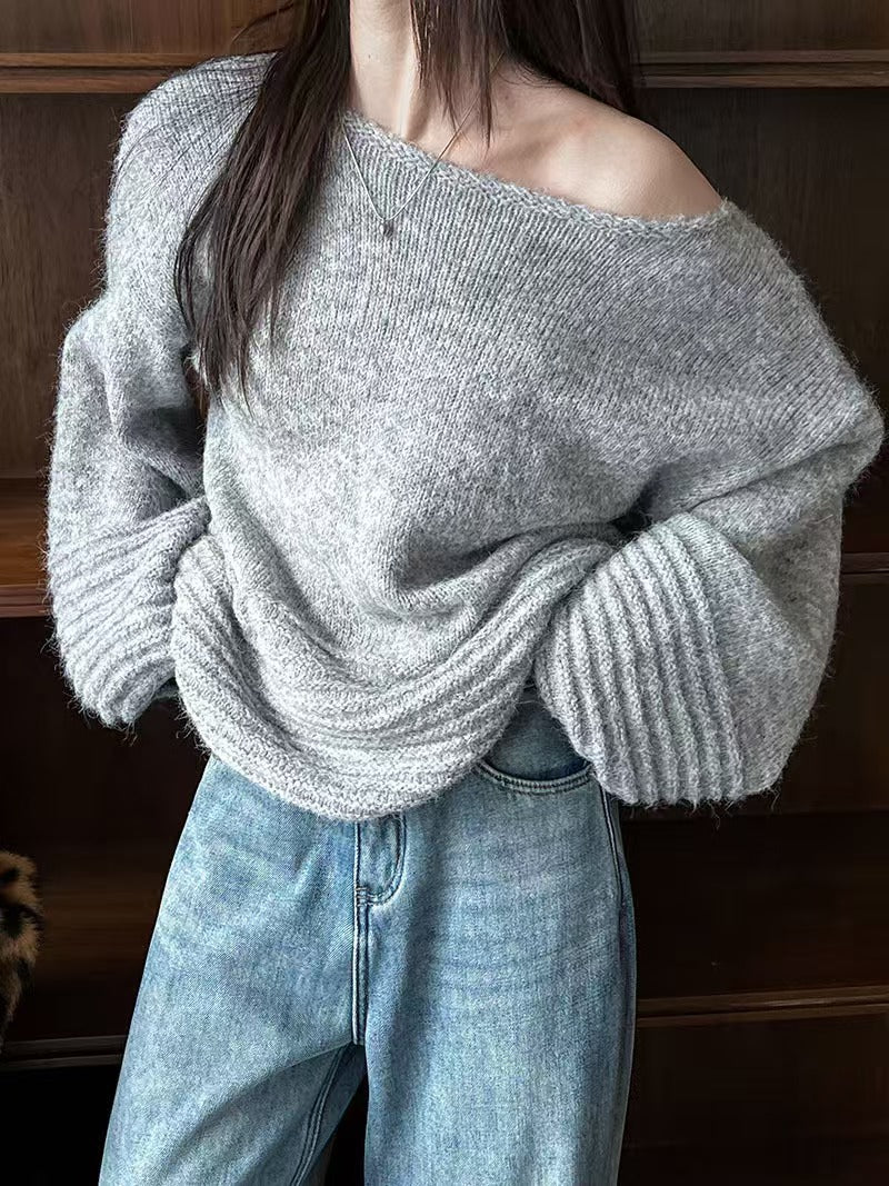 Damen Oversized Strickpullover R&B