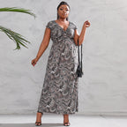 Damen Maxikleid mit floralen Mustern R&B