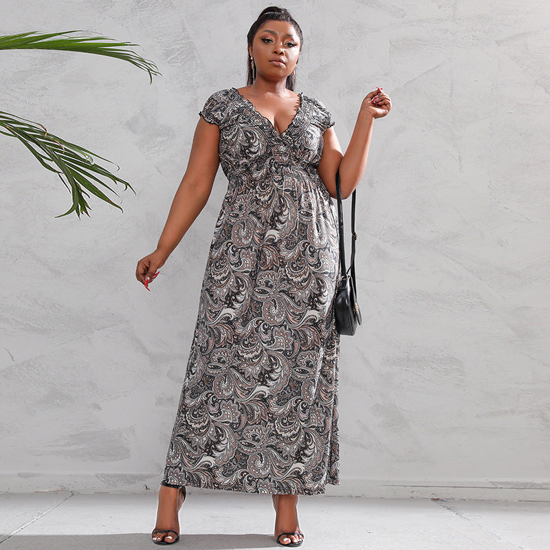 Damen Maxikleid mit floralen Mustern R&B