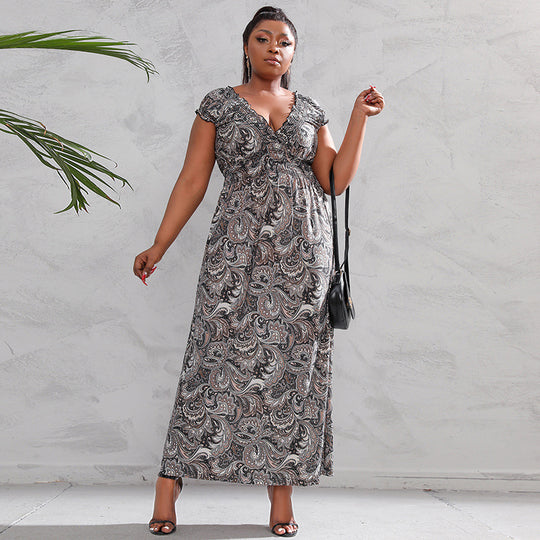 Damen Maxikleid mit floralen Mustern R&B