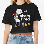 Damen Crop-Top mit auffälligem Schriftzug R&B