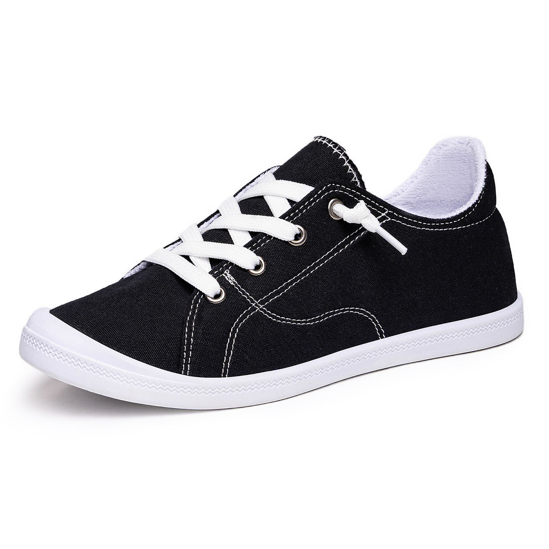 Damen Bequeme Canvas Sneakers mit atmungsaktiver Innensohle R&B