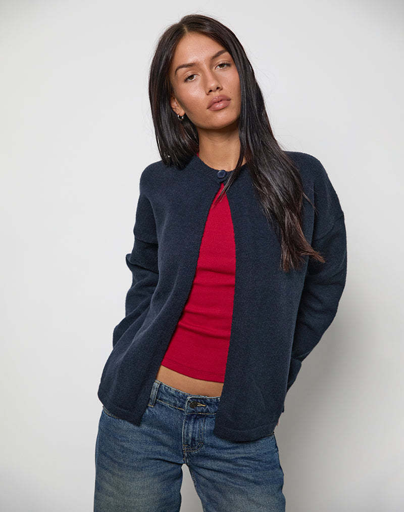 Damen Strickjacke mit praktischen Knopfdetails und lässigem Schnitt R&B