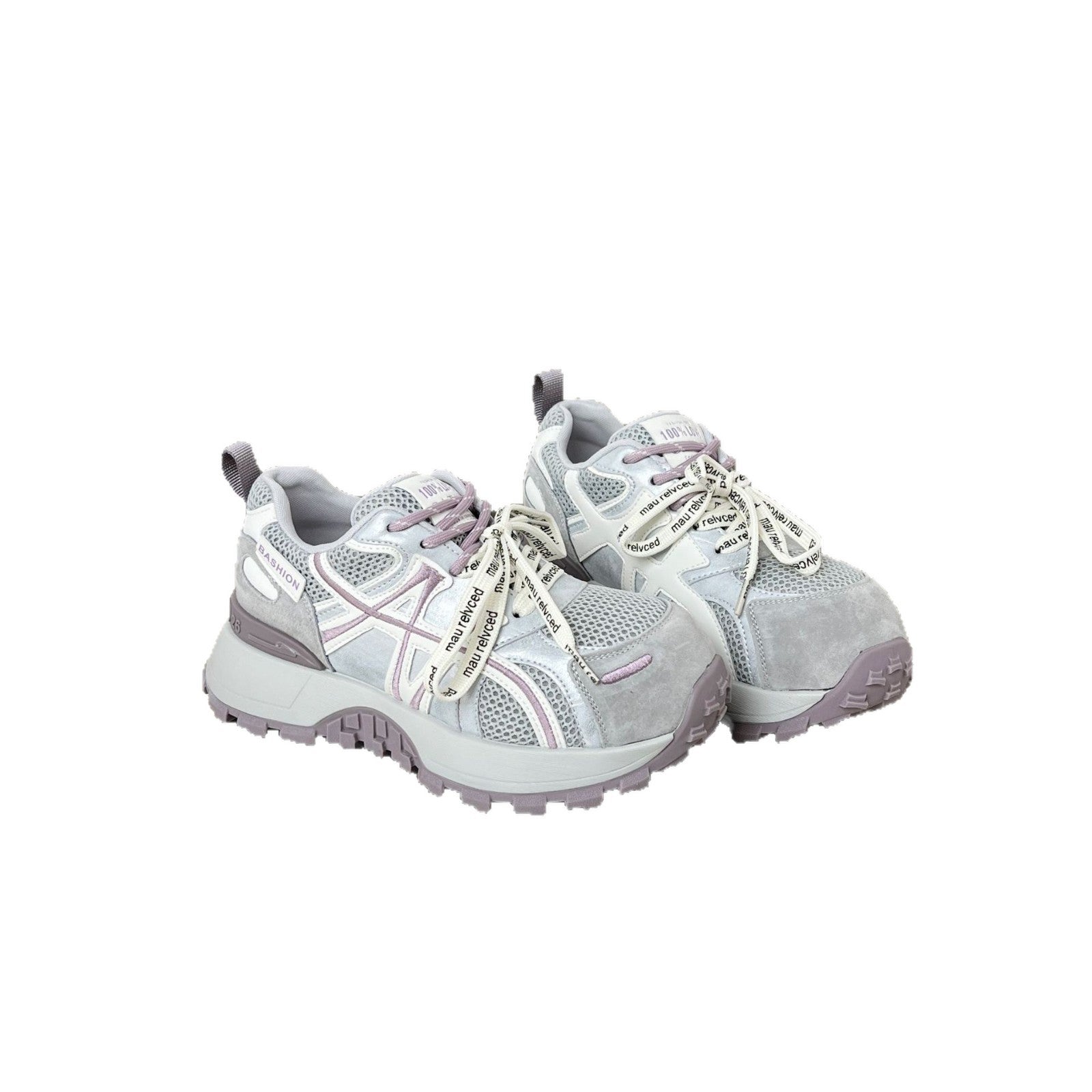Damen Sportliche Chunky Sneakers mit atmungsaktiver Mesh-Oberfläche und rutschfester Sohle R&B