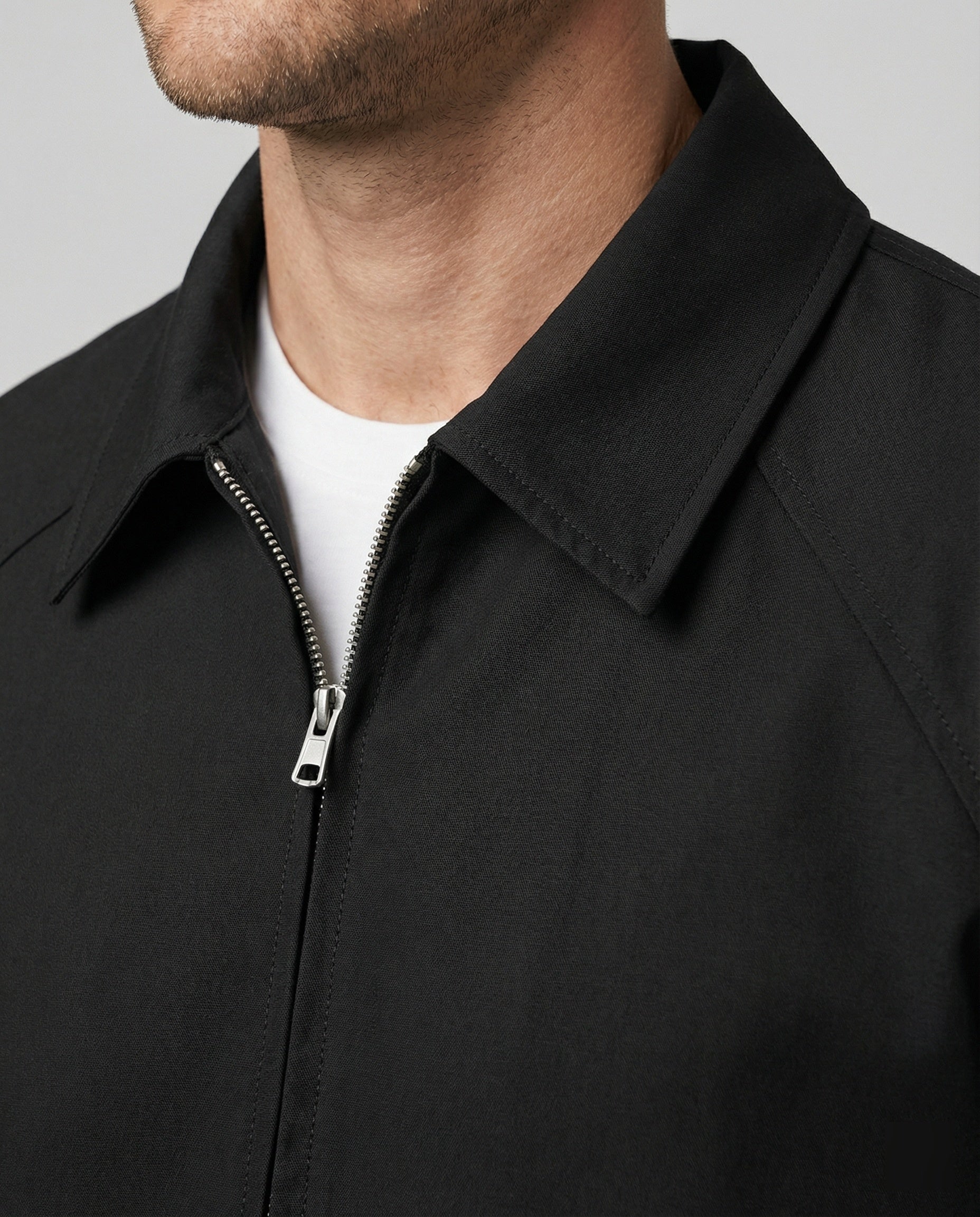Herren Vintage BasR&Ball Jacke USA Style Herbst Übergangsjacke Grau Schwarz