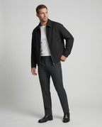 Herren Vintage BasR&Ball Jacke USA Style Herbst Übergangsjacke Grau Schwarz