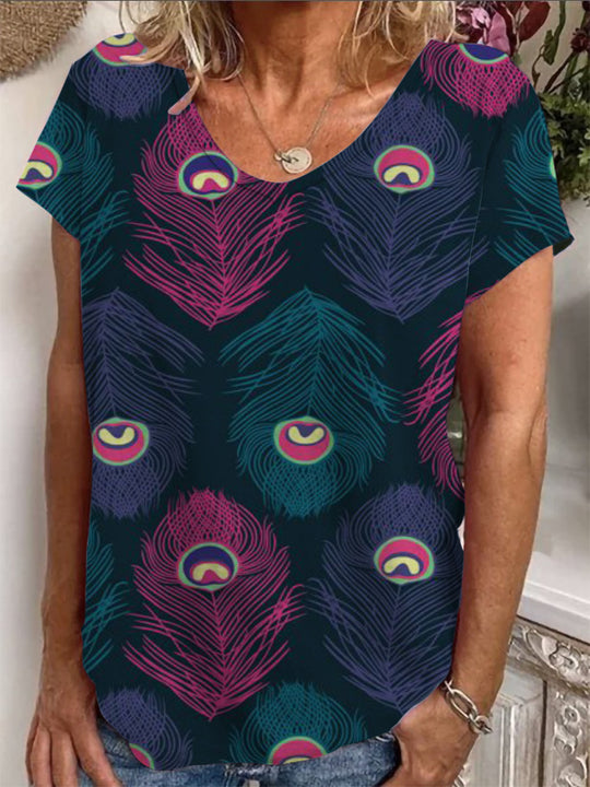 Damen Lockere Bluse mit buntem Paisleymuster R&B