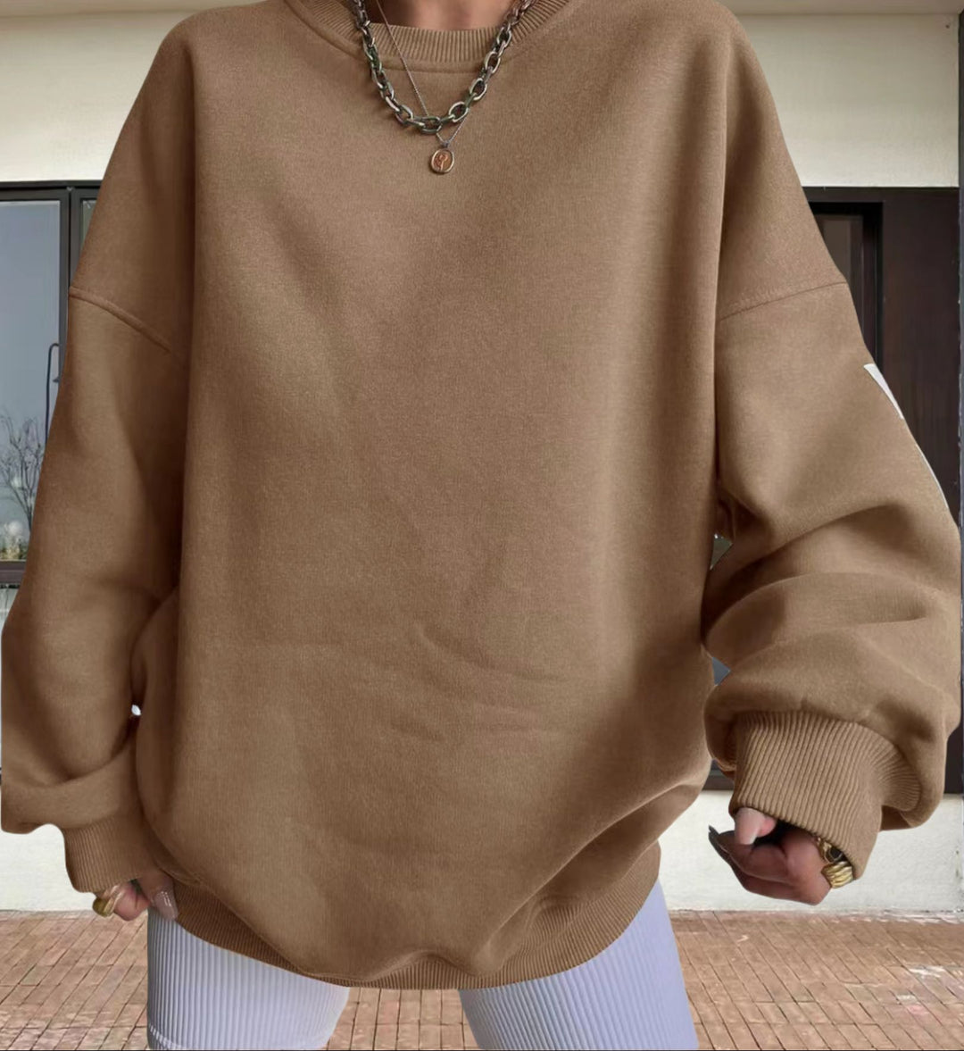 Damen Oversized Sweatshirt mit grafischen Akzenten R&B