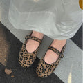 Damen Ballerinas mit elegantem Riemendesign und schickem Leopardenmuster R&B