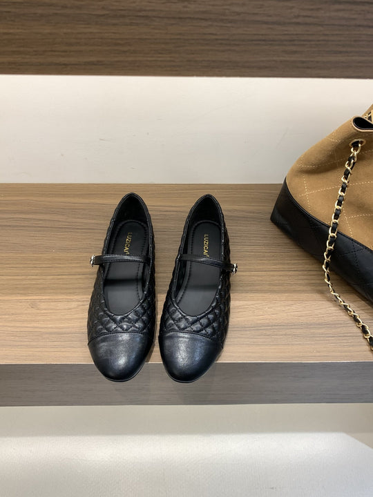 Damen Elegante Mary Jane Ballerinas mit modischem Riemchen und komfortablem Fußbett R&B