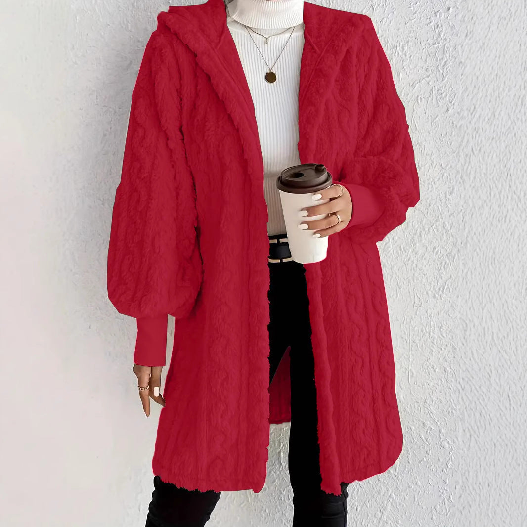 Damen Kapuzenjacke aus luxuriösem Fleece