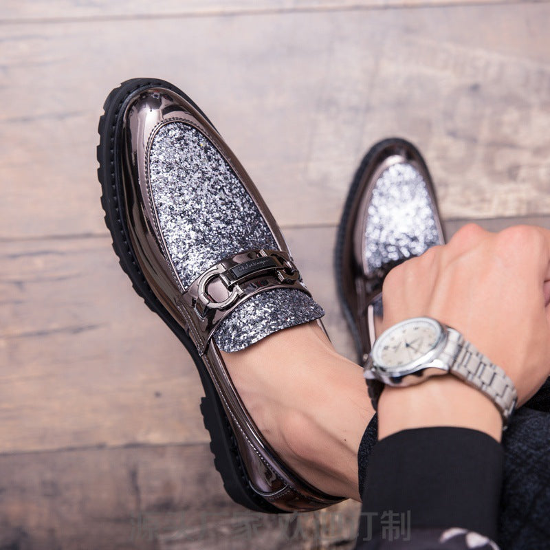 Damen Elegante Mokassins mit glitzerndem Obermaterial und modischem Design R&B